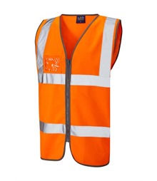 LEO WORKWEAR RUMSAM ISO 20471 Cl 2 Waistcoat Zip & ID Pocket